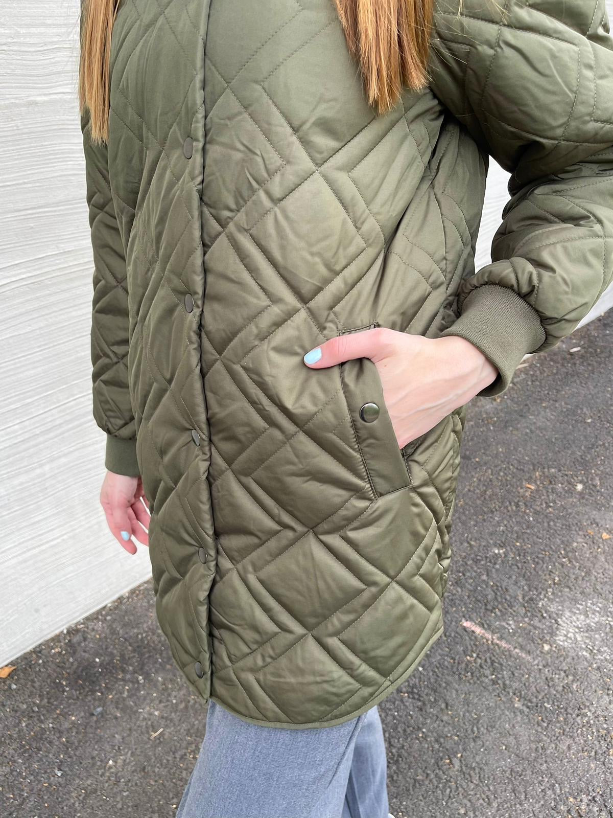 VIJADE Coat - Dusty Olive