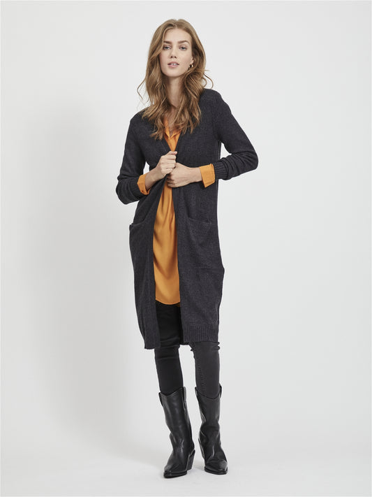 VIRIL Cardigan - Dark Grey Melange